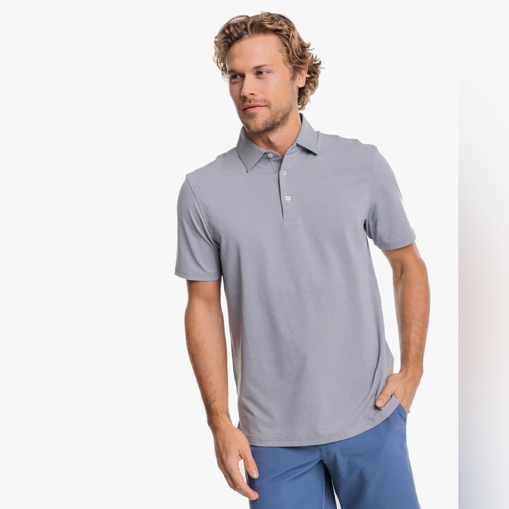 Men’s Southern Tide brrr-eeze Heather Performance Polo Shirt Size XXL - Like NEW